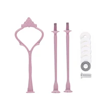 3 яруса кружевных Пластик подставка для свадебного торта днем Чай Свадебные тарелки вечерние посуда для выпечки торта магазин три Слои подставка для торта