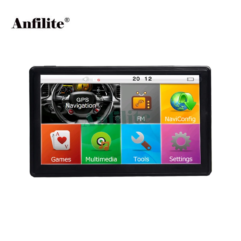 Anfilite 7 дюймовый HD Автомобильный Wince 6 0 GPS навигатор Bluetooth AVIN 128M 4 ГБ для грузовика с