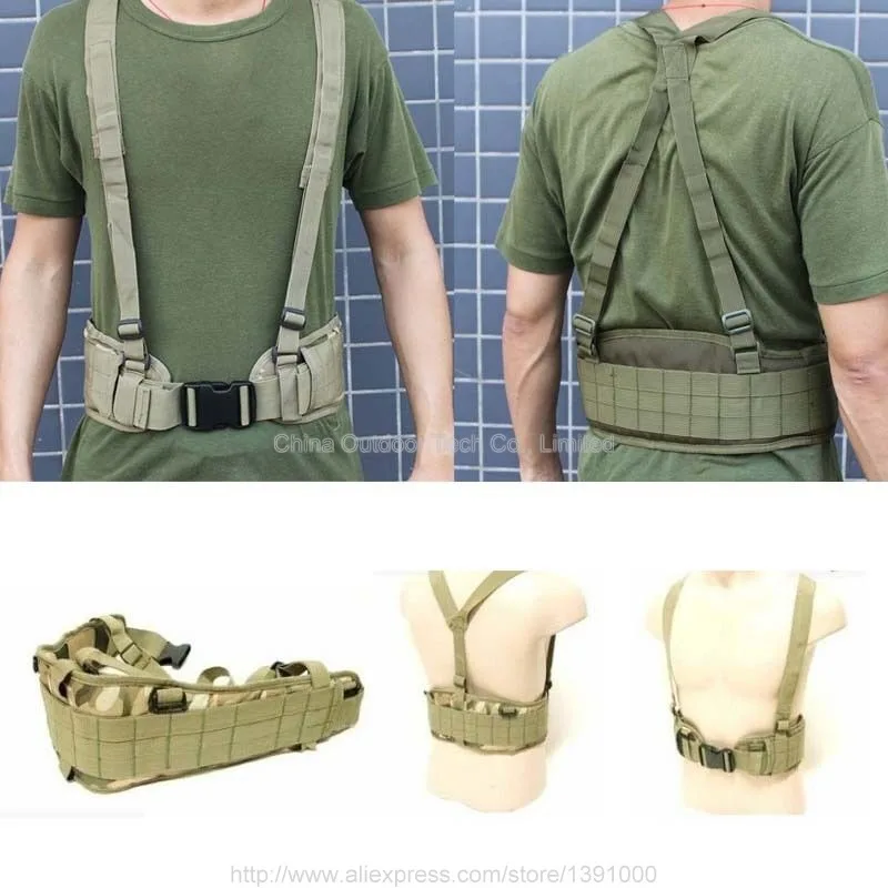 Тактический Шестерни molle мягкий пояс мужские Airsoft Combat чулок Регулируемая Охота Поясничные пояса армии Военная Униформа Ремни - изображение