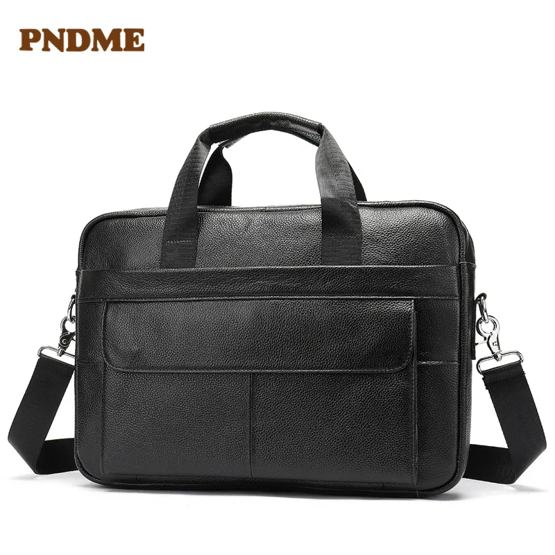 

High quality leather men's bag business cowhide briefcase single shoulder crossbody bag men's laptop bag