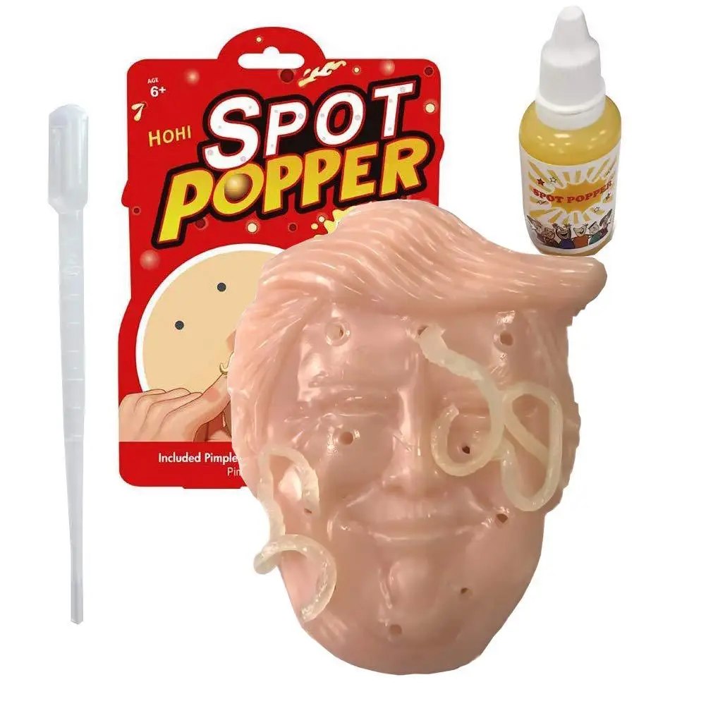 

HobbyLane Trump Face Shape Squeezes Acne Toy with 30ML Refill Liquid Dropper Stress Relief Squeeze Toys Gag