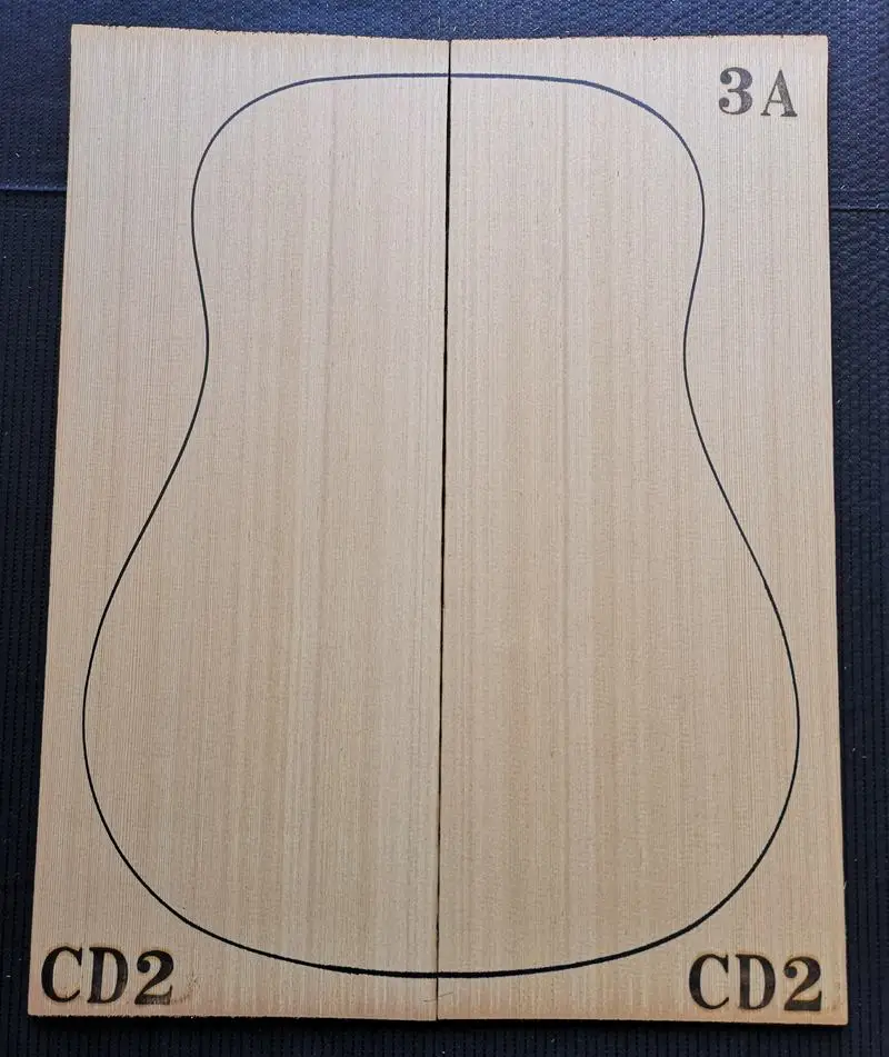 Violão de Cedro Painel de Madeira Material de Fabricação Vermelho Grau Madeira Maciça Guitarra Diy Artesanal 4.5*220*550mm2 Peças Aaa 4pçs - Image 2