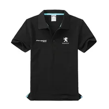 Брендовая одежда Логотип peugeot Повседневная рубашка-поло сплошной мужской peugeot мужские Поло рубашка короткий рукав высокое качество