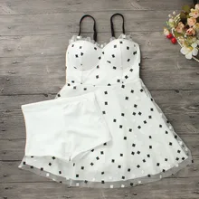 Женский купальник в горошек, Пляжное платье, пуш-ап, два предмета, купальник, бикини, танкини, набор, летний сексуальный купальник, одежда для плавания, пляжная одежда, бикини