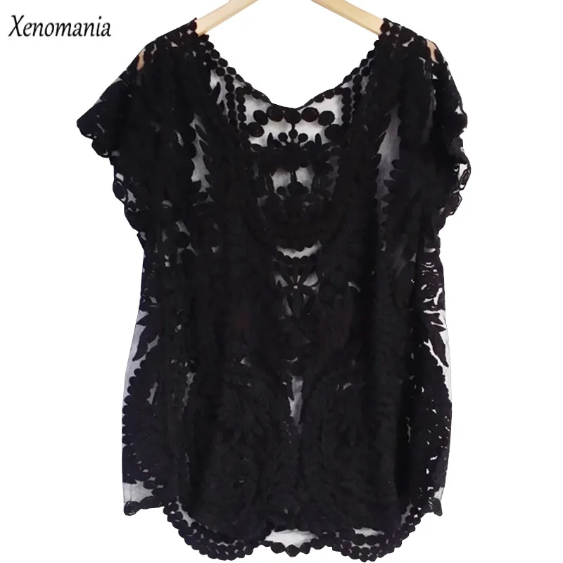

Body Feminino White Lace Blouse Crochet Women Blouses 2017 Korean Summer Boho Tops Vintage Shirt Blusas Chemise Femme Clothing