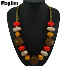 Богемное эффектное ожерелье, модное для женщин, длинный воротник, большая цепь, нагрудник, чокер, массивные ожерелья и подвески, ювелирные изделия MayJim