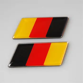 

BBQ@FUKA 2PCS Aluminum Germany Flag Emblem Badge Sticker fit for MK7 MK6 Golf CC GTI Jetta Polo Car Styling car-covers