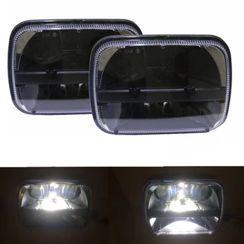 

7x6 Inch LED Headlights Bulb FIT for 86-95 Jeep Wrangler Rectangular Freightliner Peterbilt International Mack 30W