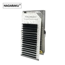 NAGARAKU 16rows/case,7~15mm mix in one tray, synthetic mink,natural mink,individual eyelash extension makeup cilia professional