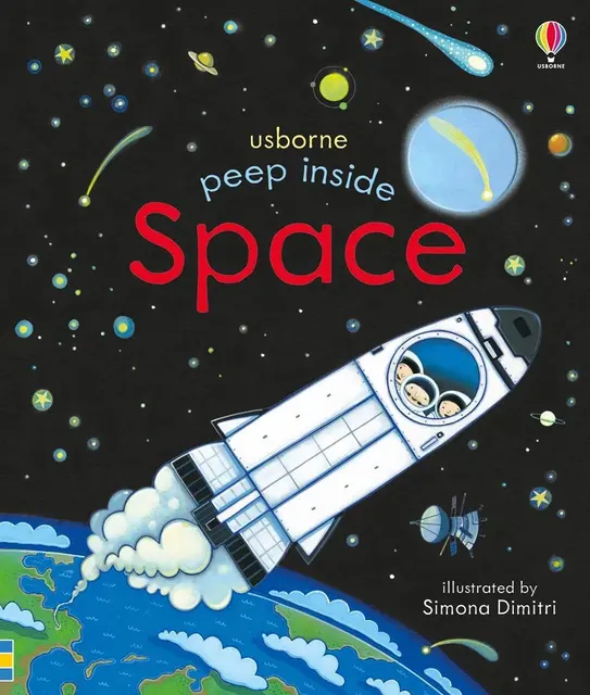 Peep Inside espacio educativo inglés foto colgajo bebé libros para niños bebé libro de lectura
