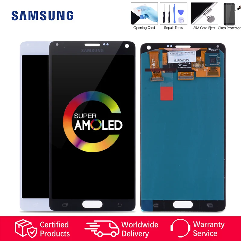 

AMOLED Original Display For SAMSUNG Galaxy Note 4 LCD Touch Screen for SAMSUNG Note 4 Display Note4 N910 N910A N910F N9100 LCD