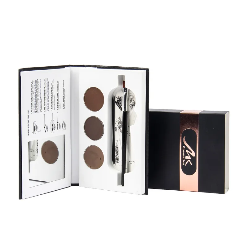 

3 Color Professional Eye Shadow Eyebrow Powder Makeup Palette Waterproof and Durable Inside Mirror and Eyebrow Brush Cosmetic