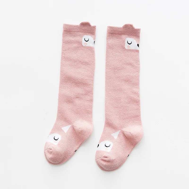 Bear Leader/детские носки весенне-осенние однотонные детские носки с крылом, теплые колготки для маленьких девочек, модные детские танцевальные носки - Цвет: AX204 Pink