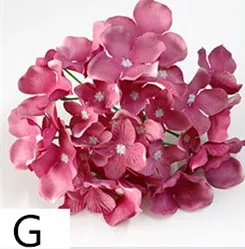 Искусственные цветы гортензии для фотосъемки 25 осенних цветов ailk свадебные искусственные цветы DIY украшения дома отеля фон 15 шт - Цвет: G