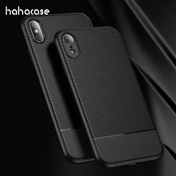 

500pcs Carbon Fiber Soft TPU Case For iPhone XS Max XR X 8 7 6 6S Plus Case Ultra Slim Shockproof Texture Protection Back Cover