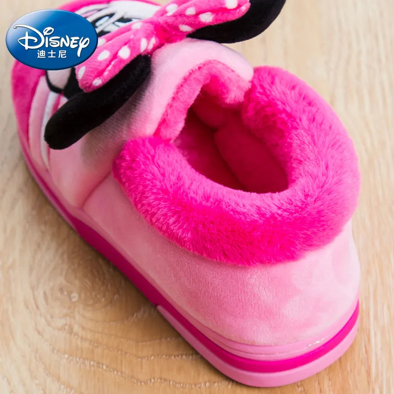 Домашняя обувь Disney с мультяшным Микки из хлопка новинка 2019 теплая детская осенне