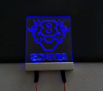 

RC scania truck led V8 logo marker lamp light suit for tamiya 1/14th scale rc scania r620 56323 r470 tractor trailer truck