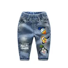 Детская одежда, джинсы, новые детские штаны, демисезонные хлопковые брюки с дырками для мальчиков и девочек 2-6 лет