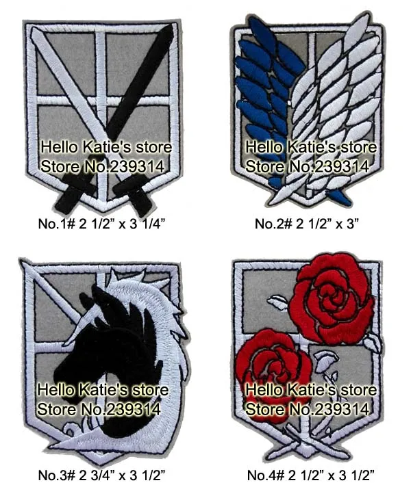 attack on titan patch set