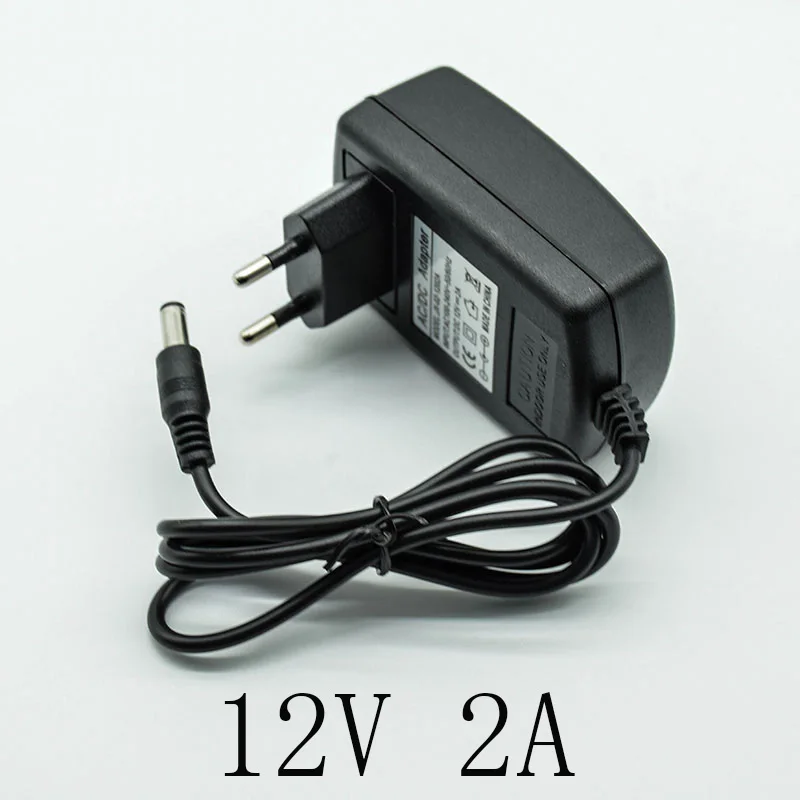 

New 100-240V AC Converter Adapter DC 12V 2A/2000mA Power Supply Charger EU Plug 5.5mm * 2.5mm(2.1mm) AC to DC