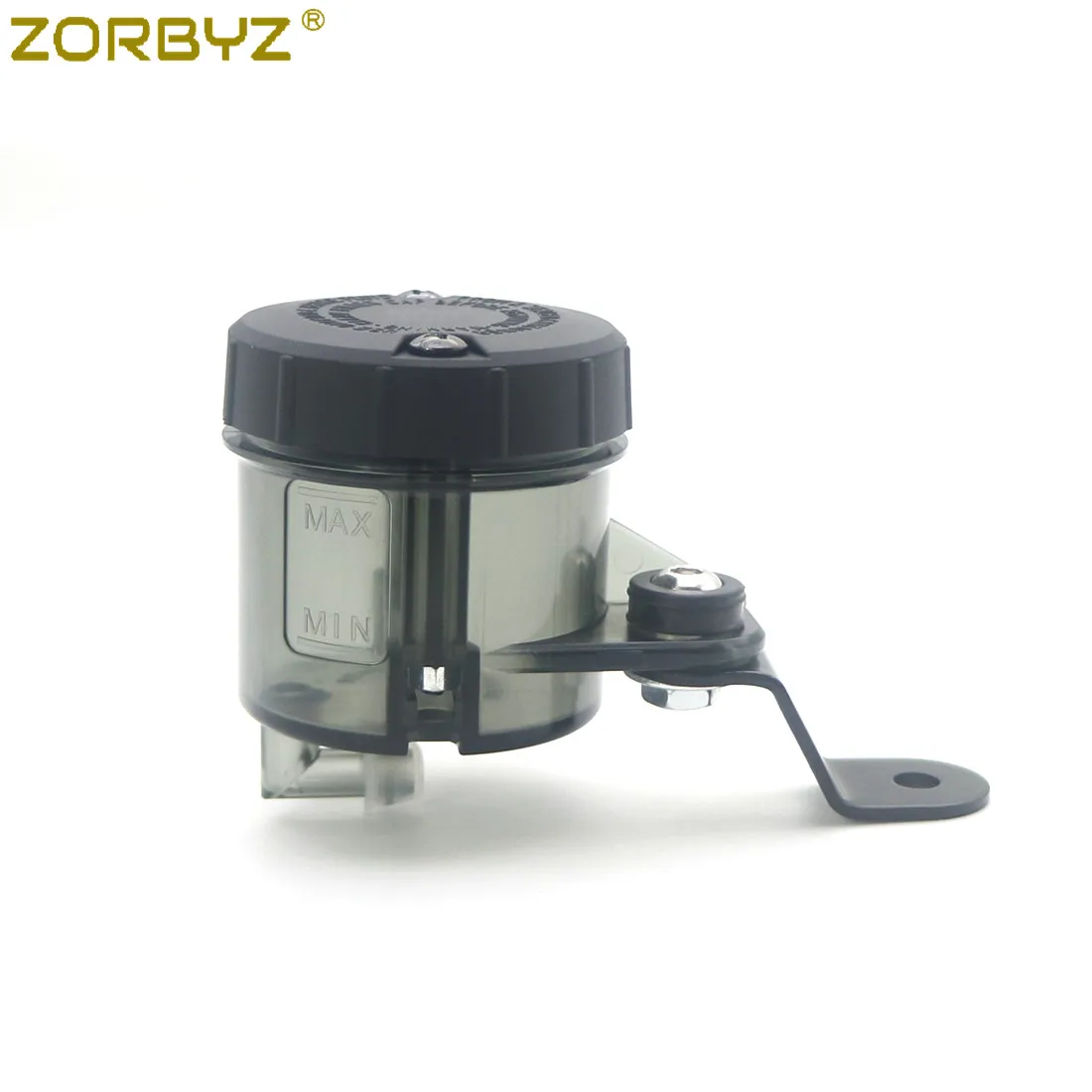 

ZORBYZ Universal Motorcycle Black Front Brake Clutch Master Cylinder Fluid Reservoir Oil Tank Pump With Bracket