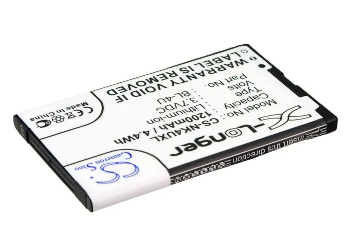 BL 4U батареи Cameron Sino 1200mAh для Nokia 301 3120 500515 5530 6600 8800305311 C5 03 04 05 06 3 E66 E75 N515 840|Цифровые