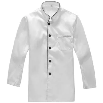 

White Autumn & Winter Long Sleeve Professional Chefs Uniform Full Sleeve Unisex Hotel Restaurant Kitchen Man Woman Tooling