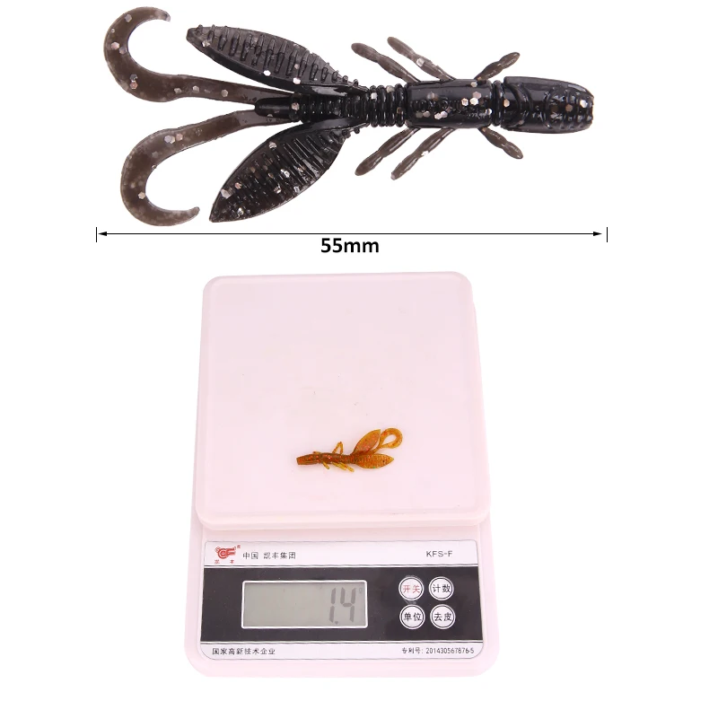 SEAPESCA 12 шт. Мягкая приманка Weichen Garnelen Isca искусственный силикон 1 4 г 55 мм Pesca
