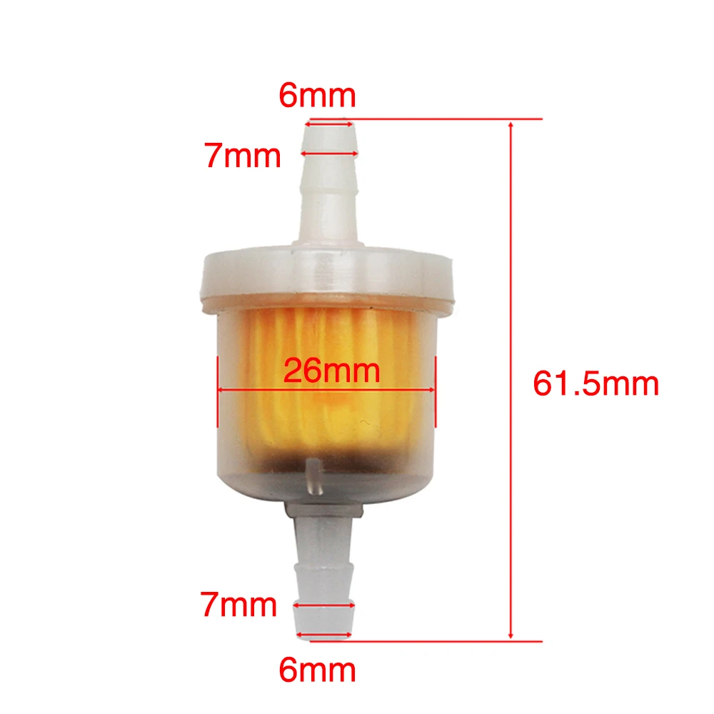 ZS Racing Universal 6mm Motorcycle Petrol Fuel Tap Inline Petcock Switch 1M Fuel Pipe Hose + 1 Oil Filters + 4 Clips motorcycle fuel switch