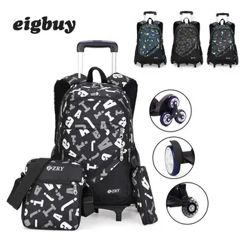 

Kids Boys Girls Girl School Bag Luggage Backpack Latest Removable Backpacks For Children School Bags 2/6 Wheels 3pcs Suit