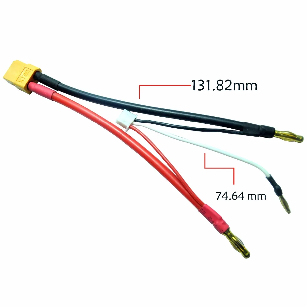 

Amass Female XT60 to 4mm Bullet Banana Connector for LiPo Battery Lead Wire JST-XH Balance