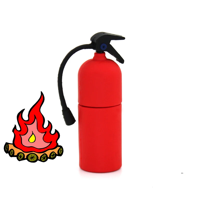 PVC Cartoon Fire Extinguisher Pen Drive 128gb Usb 3.0