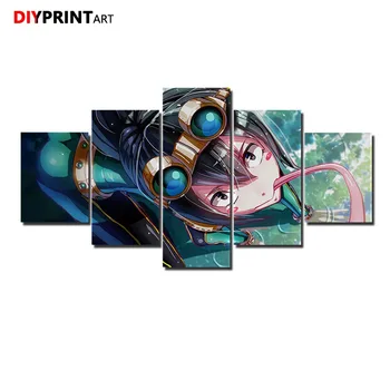 

My Hero Academia Tsuyu 5 Panels Wall Art Decor Paintings on the Wall A1865