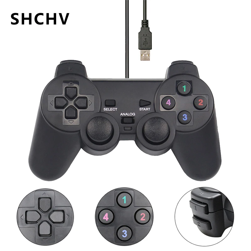 

USB Wired Gamepad Game Controller Joystick Control PC Computer Laptop Game Pad Joypad for Win 7/8/10 Raspberry Pi 3 / 2