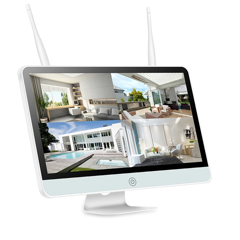 4CH 720P Беспроводной NVR Wifi CCTV система 16 &quotЖК монитор экран 1MP наружная Домашняя