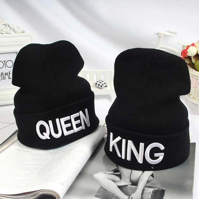 King queen шапочка зимняя Шапки Кепки Для мужчин женщин чулок шляпа шапочки