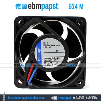 

ebm papst 624M 624 M DC 24V 0.058A 1.4W 60X60X25mm Server Cooling Fan
