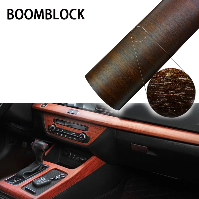 

3D Car Stickers 30*100cm Wood Grain Car Wrap Film Decals for Peugeot 307 206 407 Citroen C4 C5 Honda Civic Accord CRV Lada Vesta