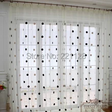 Домашний деко Вышитый цветочный марлевый горошек белый короткий Балконный занавес Окно Экранирование Индивидуальные