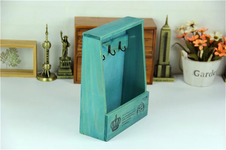 Домашний Настенный декор деревянный ключ крюк Коробка для хранения Органайзер настенные цветочные горшки телефон Сумки подвесная Корзина держатель для полки для мелочей