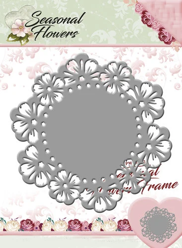 

Swovo Seasonal Flowers Frame Metal Cutting Dies Stencils DIY for Scrapbooking Paper Card Craft Embossing Die Cut stamps and dies