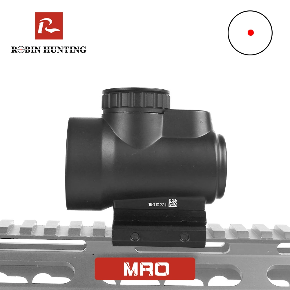 

MRO 1X Tratical Red Dot Sight Optical Scope With 20MM Picatinny Rail Mount For Shooting M9159 Red Dot Sight Rifle Scope