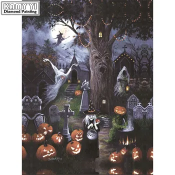 

Full Round 5D diamond painting DIY diamond embroidery Halloween Cross Stitch Rhinestone mosaic home decoration