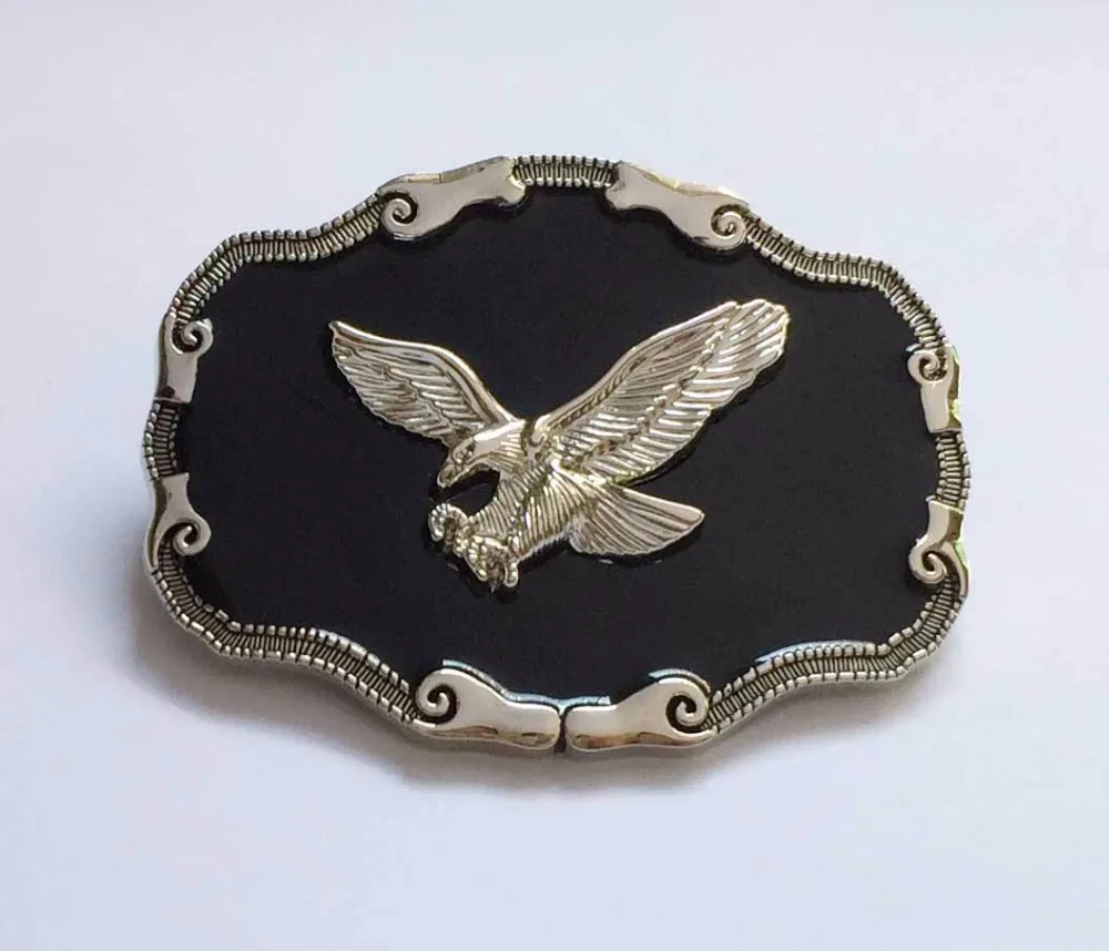 

Western Flying Eagle Belt Buckle Sliver Metal SW-BY843 suitable for 4cm wideth belt with continous stock