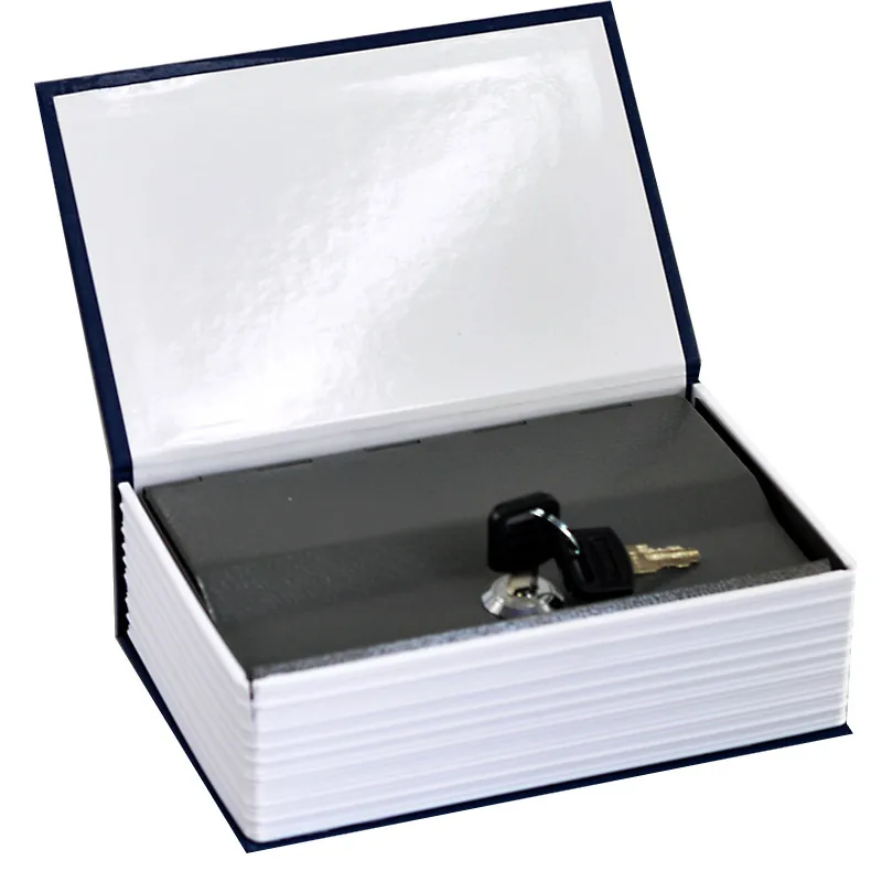 Steel Safe Dictionary Hidden Security Secret Coffer Strongbox Key Lock Safety Box Money Jewelry Storage Case