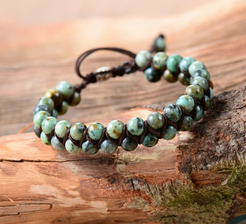 Men Bracelet Cool African Stone Beads Braided Cuff Handmade Men Bracelet Cool African Stone Beads Braided Cuff Handmade Friendship Bracelets Mens Charm Jewelry