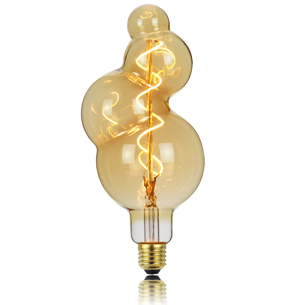 

TIANFAN Edison Bulbs Vintage Light Bulb Bubble Led Bulb Spiral Filament 4W 220/240V E27 Decorative Light Bulb