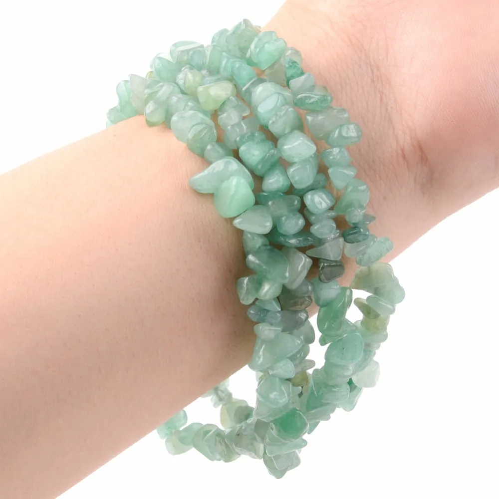 

Wholesale Irregular 8mm-12mm Green Aventurine Gravel Beads For Jewelry Making 33inch Natural Stone Chips Beads Diy Jewellery