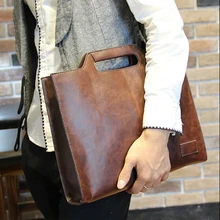 Модные дизайнерские высококачественные мужские сумки Винтажный Мужской портфель мужской чехол для ipad бизнес портфель сумки tote B00008