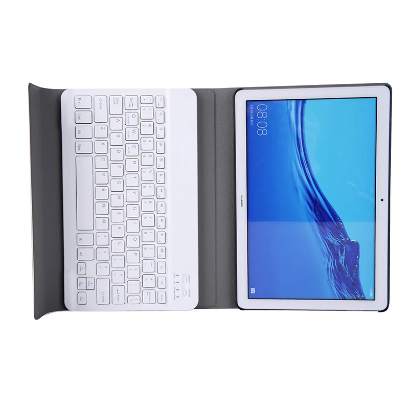 

Detachable Keyboard Cover Tri-folding Flip PU Leather Case Built-in Keyboard for Huawei Mediapad T5 10.1 inch Tablet+Stylus